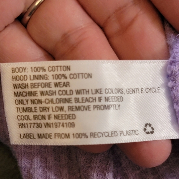 Wild Fable Cropped Waffle knit Hoodie Purple Size S - Picture 13 of 13